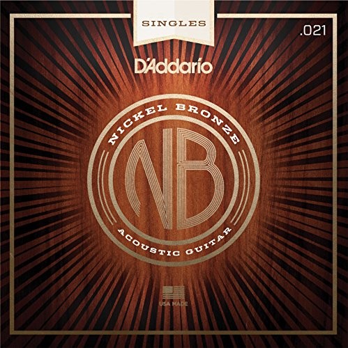 DAddario NB021 .021 niklowy brąz nawinięta gitara akustyczna pojedynczy sznur NB021
