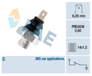 FAE Włącznik ciśnieniowy oleju 11260