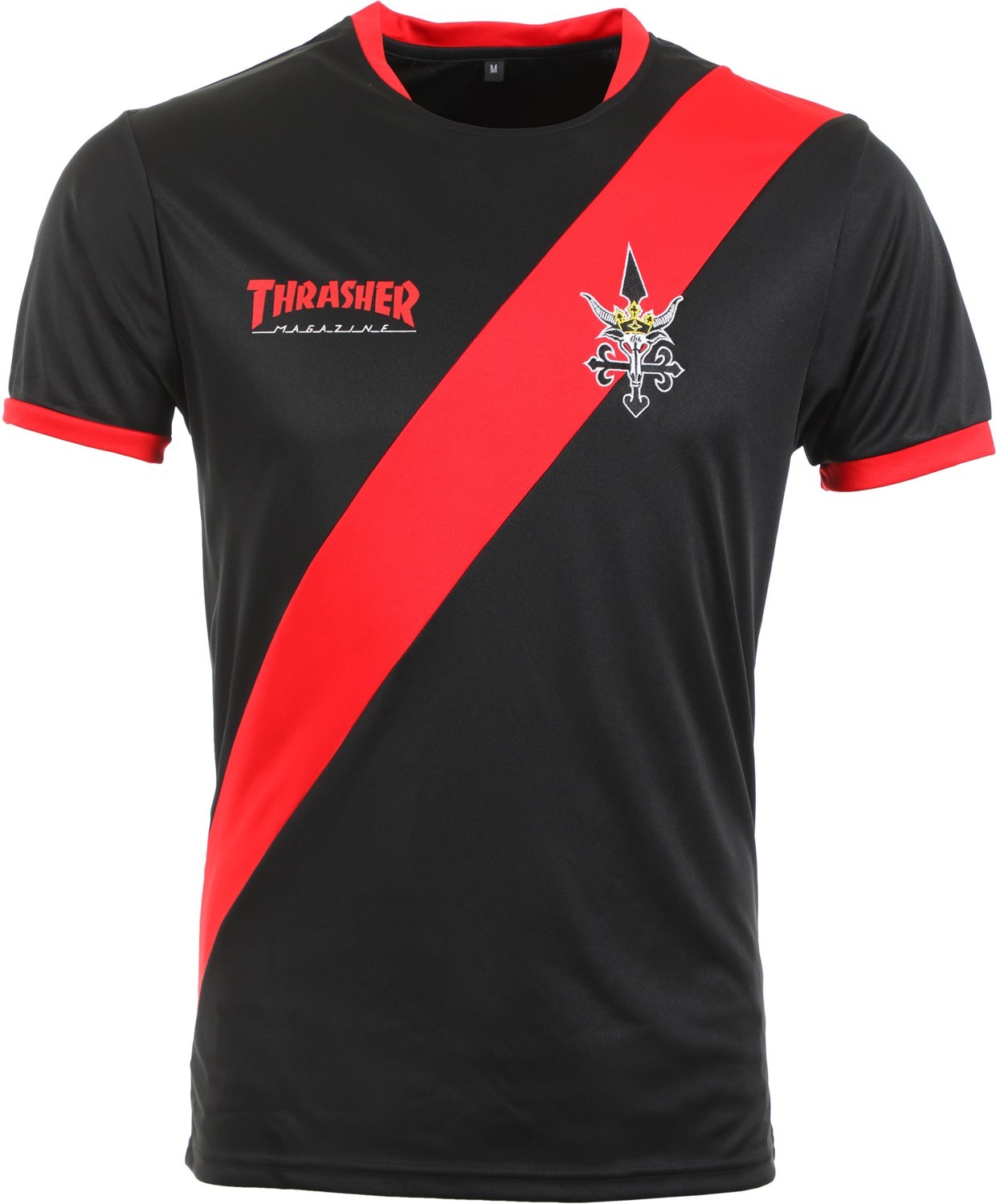 Thrasher t-shirt FUTBOL JERSEY Black/Red