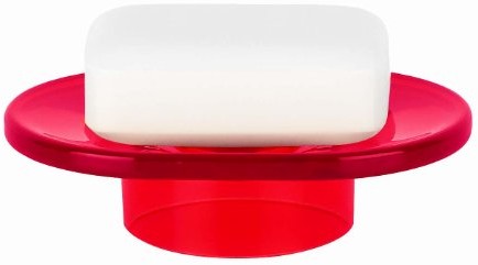 Spirella 10.16424 mydelniczka nyo-akryl, Clear Red 10.16424
