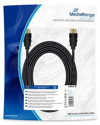 MediaRange Kabel HDMI MediaRange MRCS211 HDMI/HDMI with Ethernet , 5.0m, czarny MRCS211
