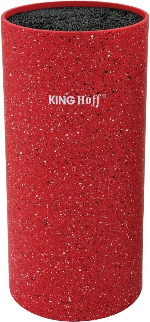 Kinghoff Stojak na noże z powłoką marmurową czerwony KH-1093