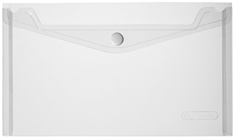 Herlitz 10917524 na dokumenty DIN długie z zapięciem na zatrzask, PP, 6 sztuki, bezbarwny, bezbarwny 10917524
