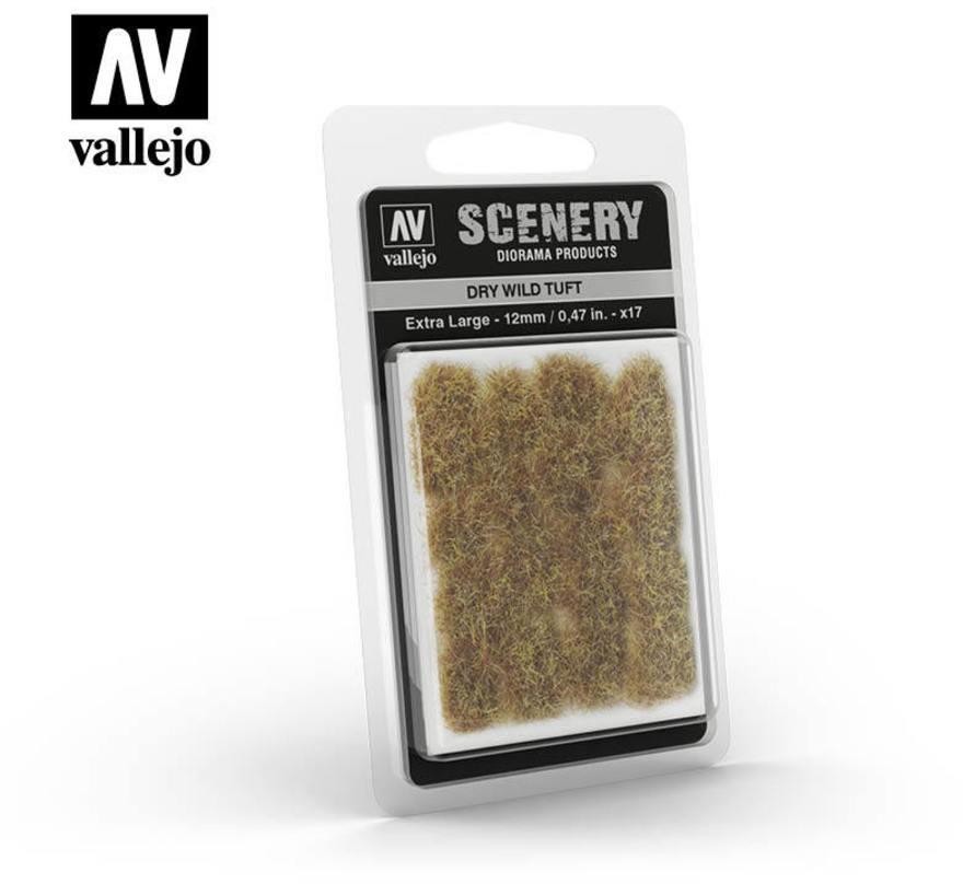 Vallejo Kępki samoprzylepne sucha trawa - Wild Tuft Dry 12mm / 17 szt. Vallejo SC425