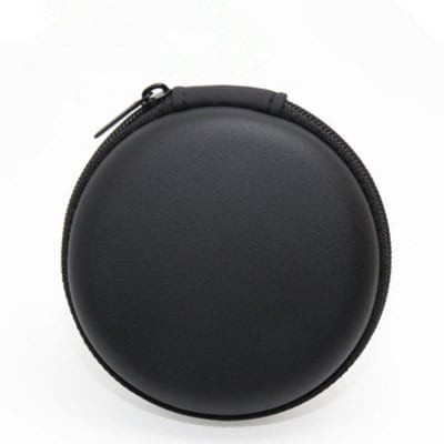 Hifiman Black Bluetooth Handsfree Headset Case - Clamshell Style with Zipper Enclosure Inner Pocket