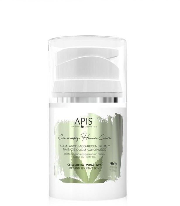 Apis Professional KREM ŁAGODZĄCO-REGENERUJĄCY NA BAZIE OLEJU KONOPNEGO 50 ML 133711