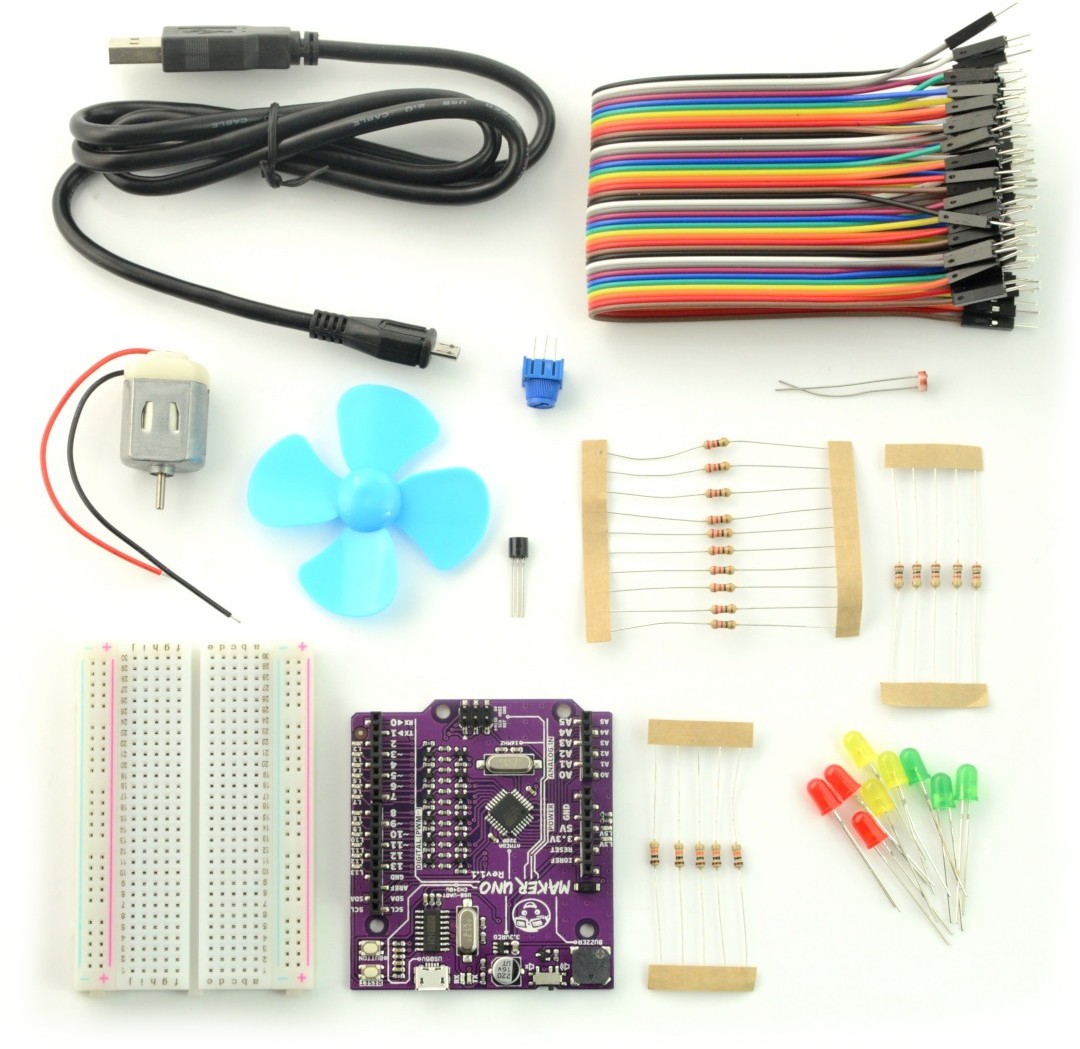 Arduino Cytron Cytron Maker Uno ATmega328 Edu KIT - zestaw startowy + moduł zgodny z CTN-12416