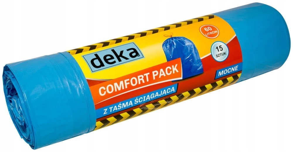 Worki Comfort Pack Mocne Niebieskie Taśmą 60L A15