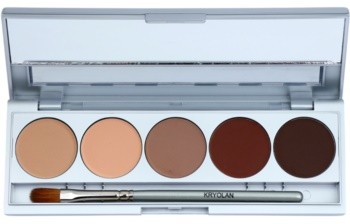 Kryolan Basic Eyes paletka cieni do powiek 5 kolorów z lusterkiem i aplikatorem odcień Muscat Matt 7,5 g