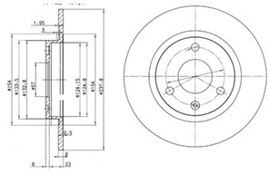 Delphi Tarcza hamulcowa BG2355