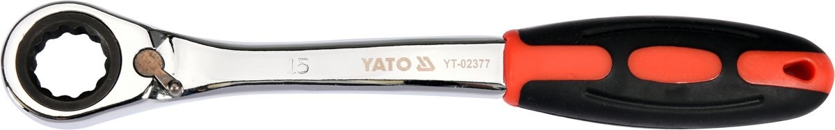 Yato KLUCZ OCZKOWY ODGIĘTY Z GRZECHOTKĄ 15MM YT-02377