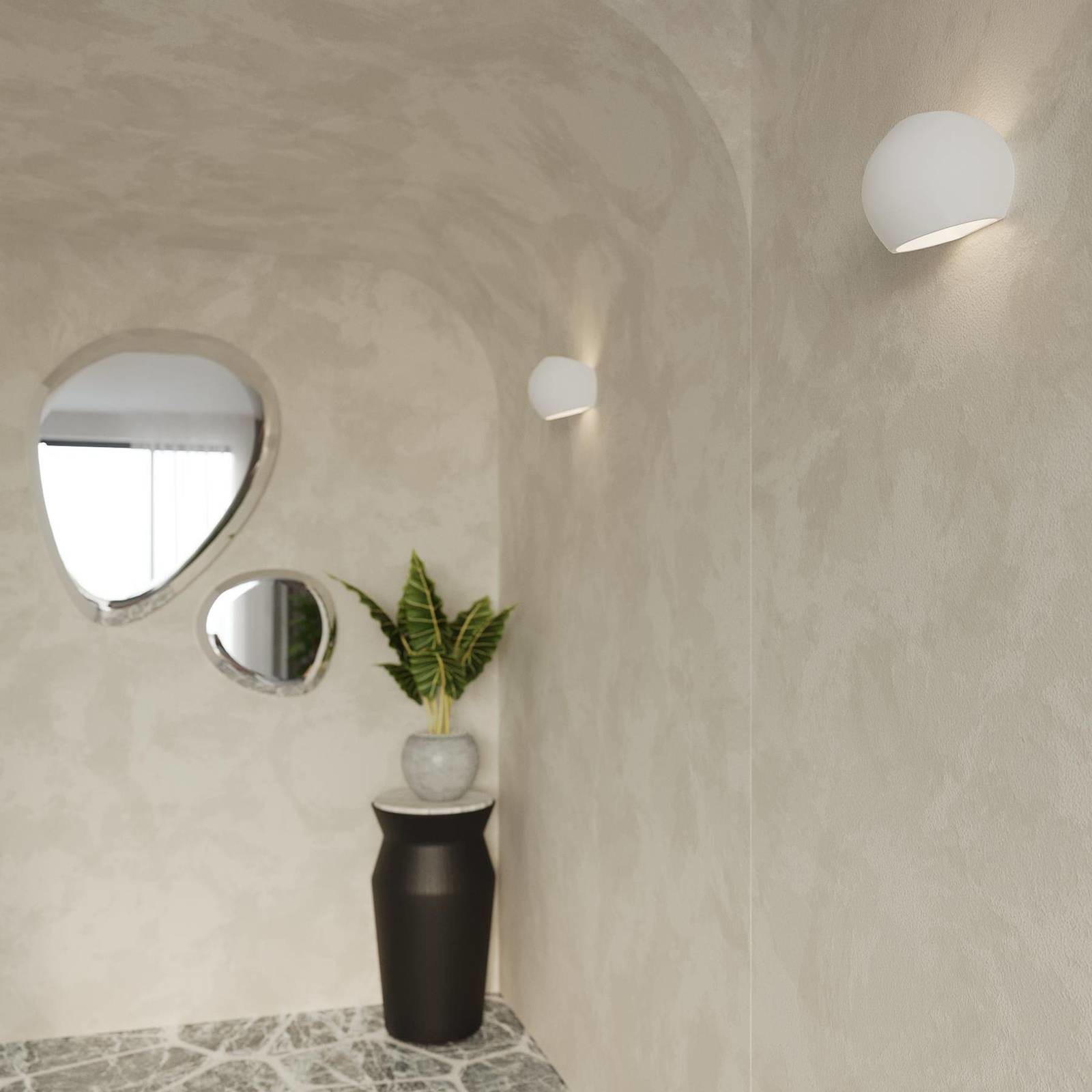 EULUNA Kinkiet Bullet up/down z ceramiki biały