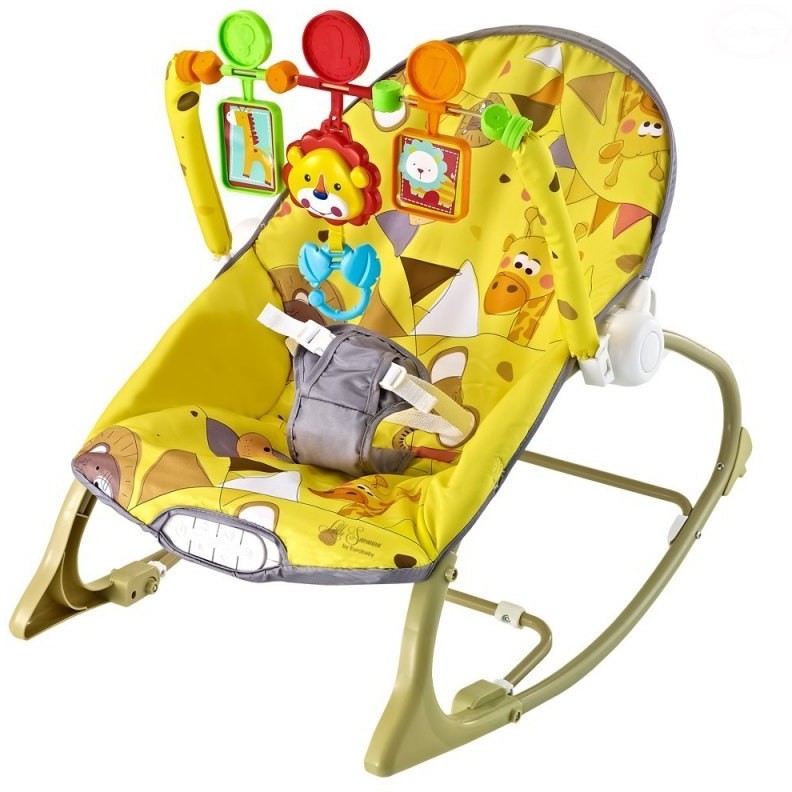 Euro Baby LEŻACZEK LITTLE SAVANNA YELLOW EB357