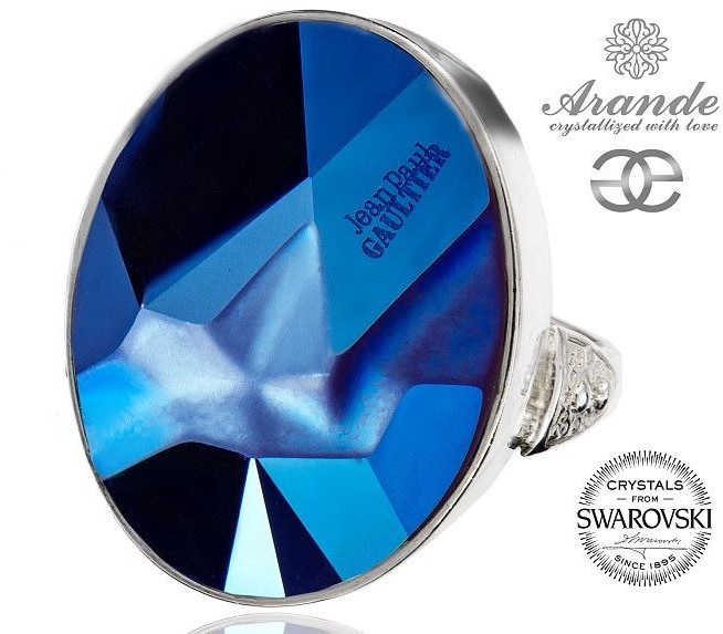 Swarovski Arande NOWE pierścionek JEAN PAUL GAULTIER BLUE SREBRO 700427