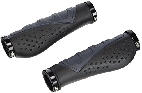 XLC Ergonomic Standard GR-S07 chwyty rowerowe, długość 140 mm, wielokolorowa, 140 mm 2501585100_schwarz/grau_140 mm