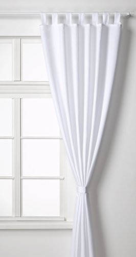 Gardinenbox zasłony z pętlami i taśmą ściągającą, makosatyna , biały, 245x140 cm 20400