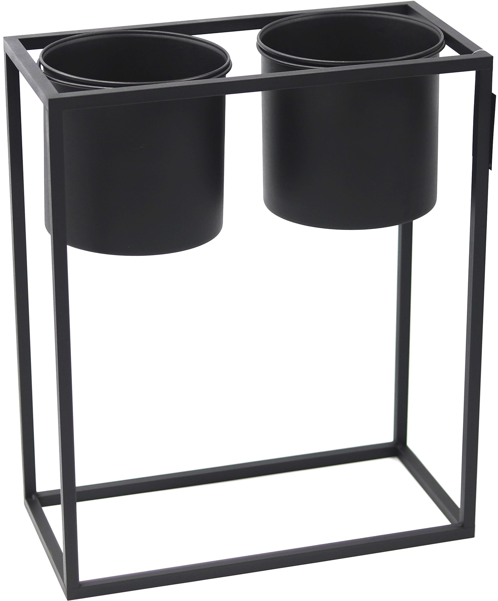 Kwietnik Metalowy Stojak z donicami UGO 60x50cm czarny loft 05-18