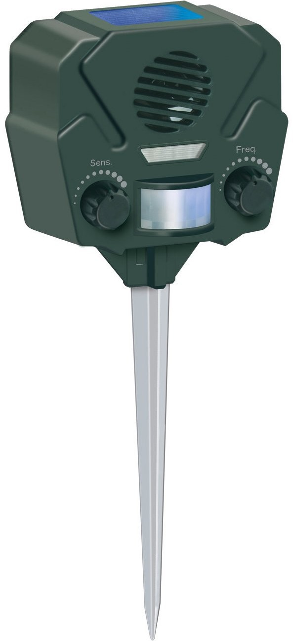 4IQgroup Solarny odstraszacz ogrodowy regulacja do 100m2