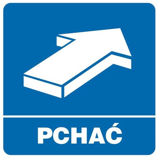 Znak informacyjny PCHAĆ