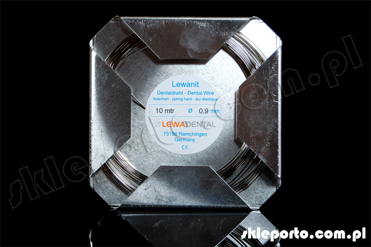Lewadental Drut Lewa-Dental Spring Hard  0,9 mm  10 m - ortodoncja ortodontyczny ortodontyczna