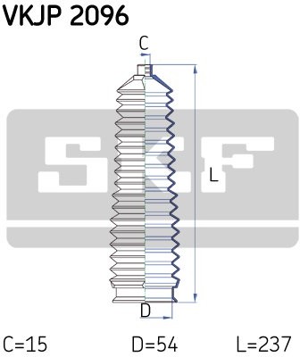 SKF Zestaw osłon, układ kierowniczy VKJP 2096