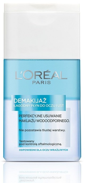 Loreal DERMO-EXPERTISE - Delikatny płyn do demakijażu wodoodpornego oczu i ust 125ml