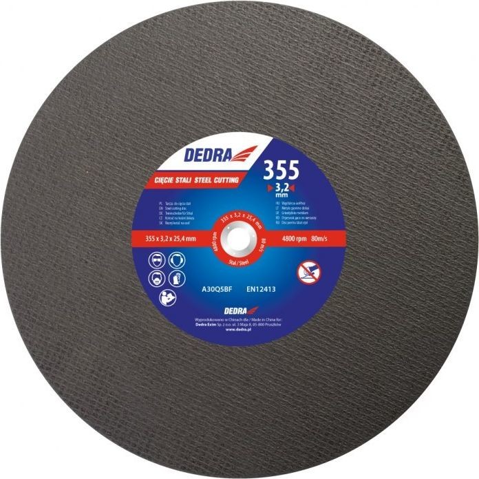 DEDRA tarcza do cięcia stali 355x3,2x25,4mm F13073 F13073