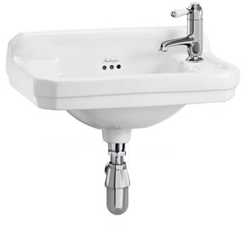 Burlington Laufen Kartell Umywalka wisząca 46x28x12 cm z otworem na baterię biała H8153350001111 H533