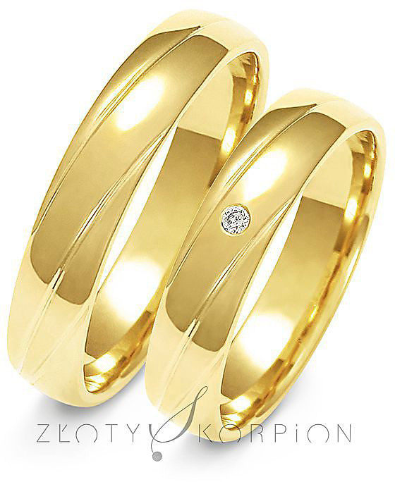 Złoty Skorpion Obrączki ślubne Złoty Skorpion wzór Au-A139 Au-A139