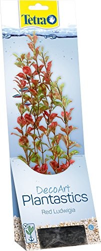 Tetra TETRA Deco Art Plant Red akwarium ludwigia, sztuczne rośliny, prawdziwa jakość druku pod wodą, rozmiar L, czerwony
