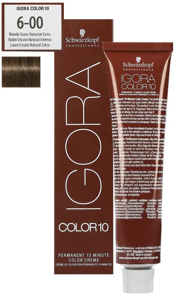 Schwarzkopf Professional Professional, Igora Color 10, farba do włosów 6-00, 60 ml