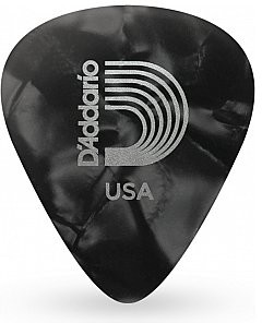 D'Addario D'Addario Black Pearl Kostki do gitary, celuloid, 25 szt., Medium 0.70 mm 1CBKP4-25