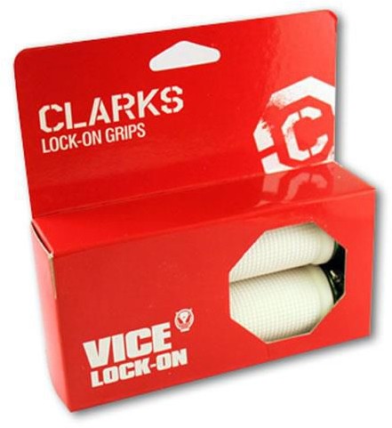 CLARKS Chwyty kierownicy CLO201 LOCK-ON białe klamry zielone aluminiowe anodyzowane 5021646011002
