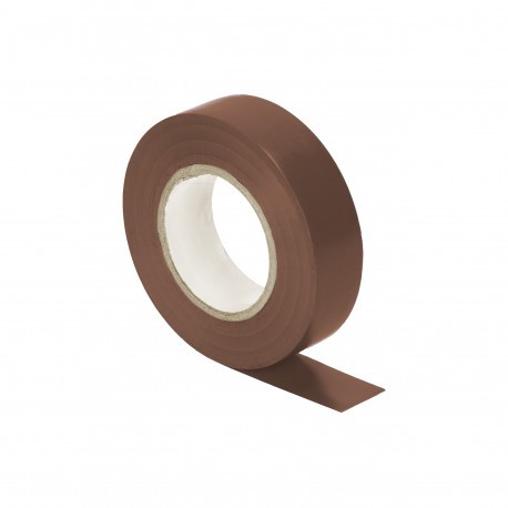 Zestaw 10 taśm izolacyjnych 19mm, brązowa, uniepalniona, grubość 0,13mm, długość 20m OR-AE-13196/BR/20M/S