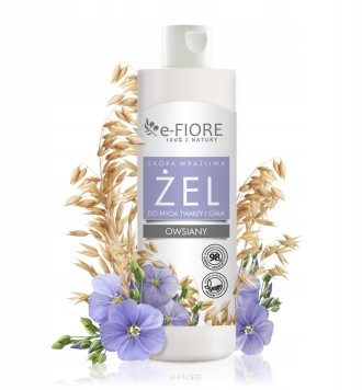 e-FIORE Żel Owsiany do mycia twarzy i ciała 250ml