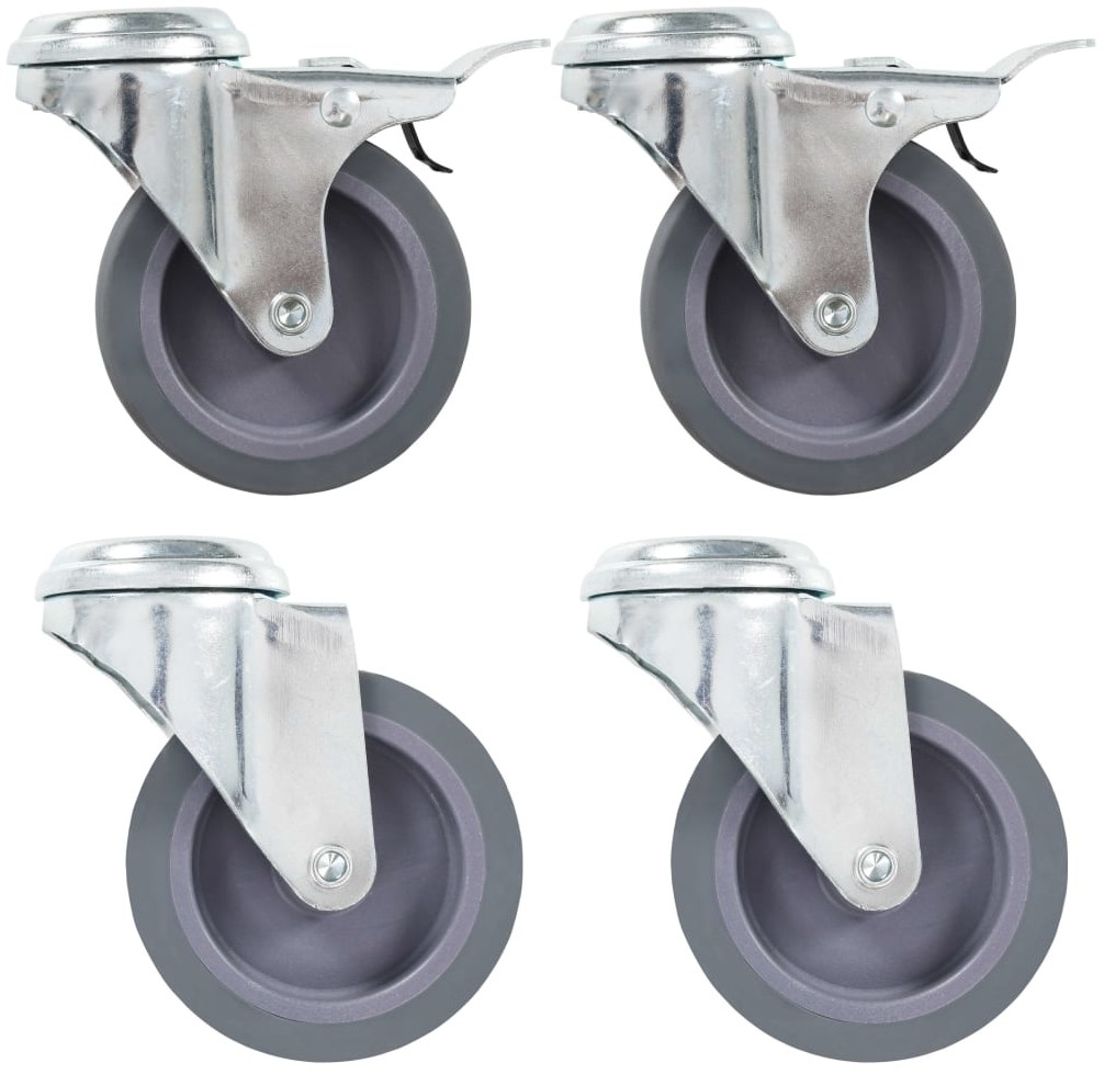 vidaXL vidaXL 24 kółka skrętne z otworem na śrubę, 75 mm