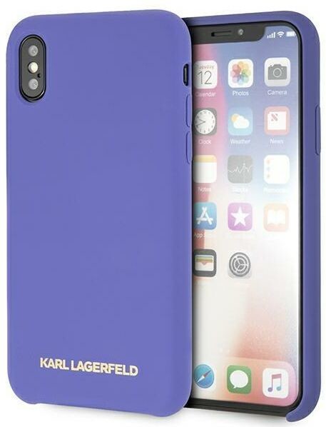Karl Lagerfeld KLHCPXSLVOG iPhone X/Xs hardcase fioletowy/violet Silicone