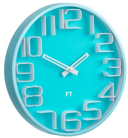 Future Time FT8010BL Numbers Designerski zegar ścienny, śr. 30 cm
