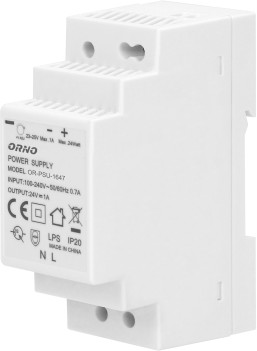 Zasilacz na szynę DIN 24VDC, 1A, 24W, szerokość 2 moduły OR-PSU-1647