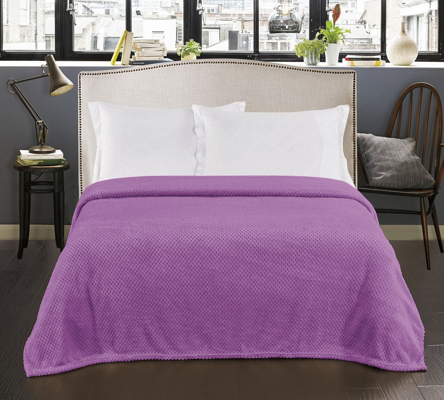 Koc Henry 170x210 Fioletowy DecoKing