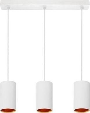 Spectrum LED Lampa sufitowa LED CHLOE GU10 x3 IP20 biała złota zwis baza prostokąt unihimp 9290-uniw