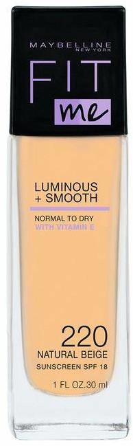Maybelline Fit Me Luminous + Smooth Foundation rozświetlający podkład do twarzy 220 Natural Beige 30ml 95636-uniw