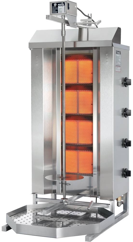 Stalgast Gyros, kebab gazowy, GD 4/S, P 14 kW, G 20