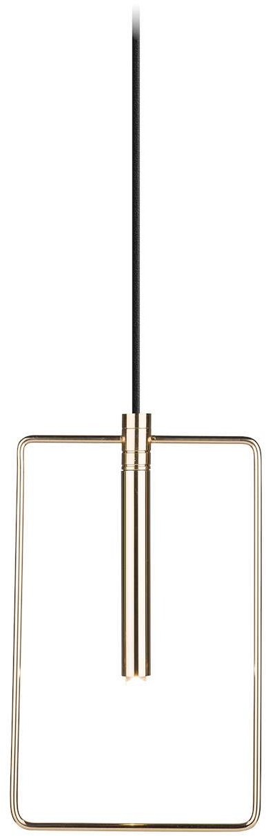 Amplex LAMPA wisząca FARO 0545 prostokątna OPRAWA metalowy ZWIS ramka frame złoty 0545