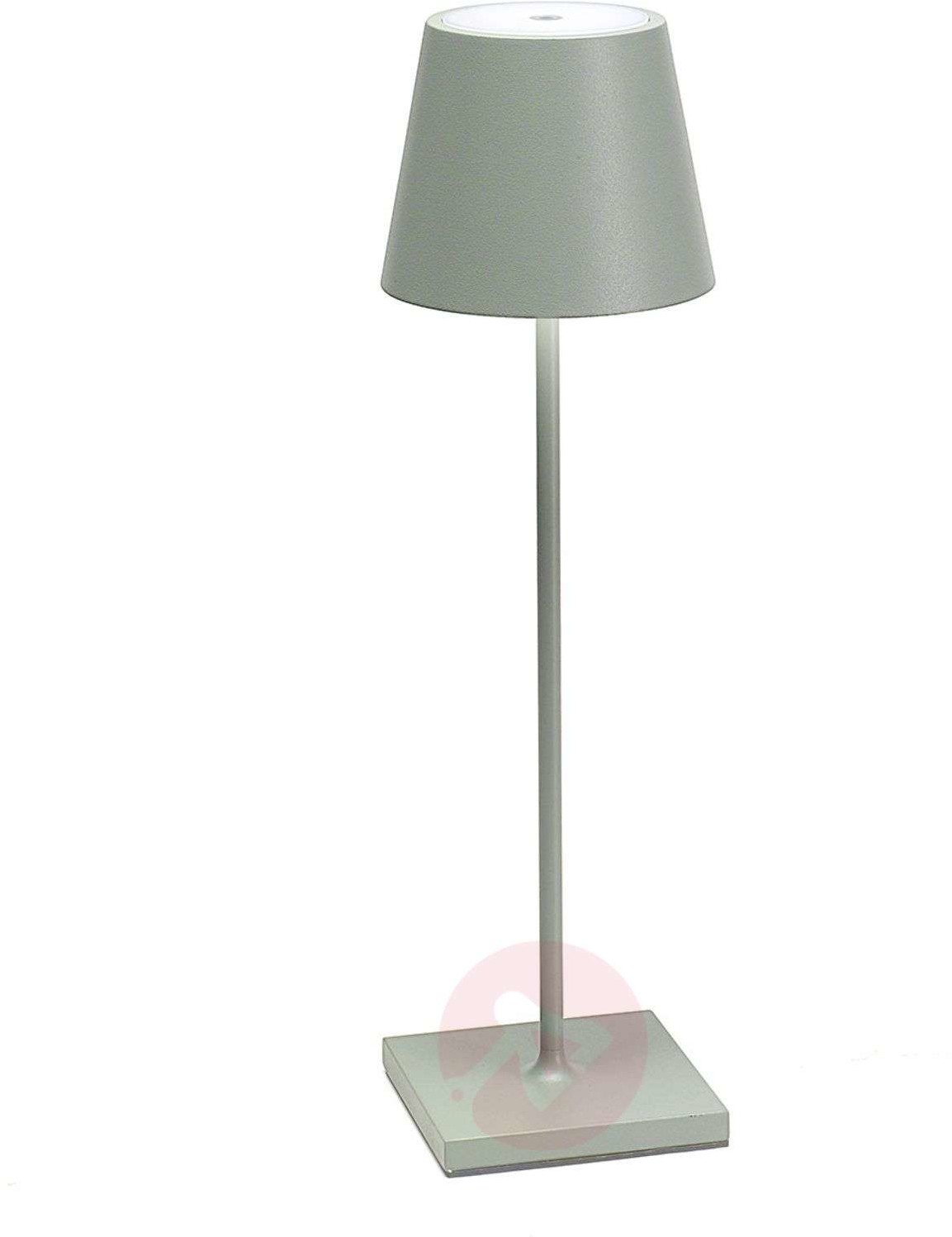 AILATI Lampa stołowa LED Poldina z akumulatorem, zielona