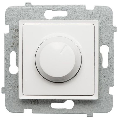 Polmark Ściemniacz przyciskowo obrotowy żarowo-halogenowy ROSA biały