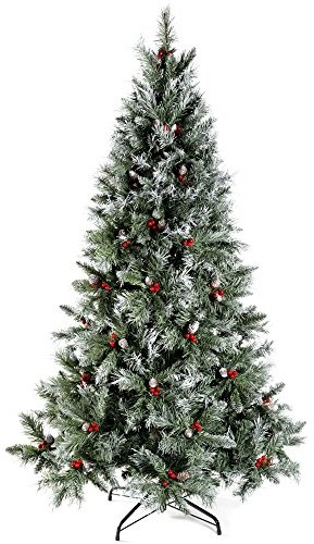 WeRChristmas werchr istmas drzewko bożonarodzeniowe, skandynawska Niebieski z czopem świerkowego a jagody, z klapką gałęzie zapewnia łatwy montaż WRC-3047