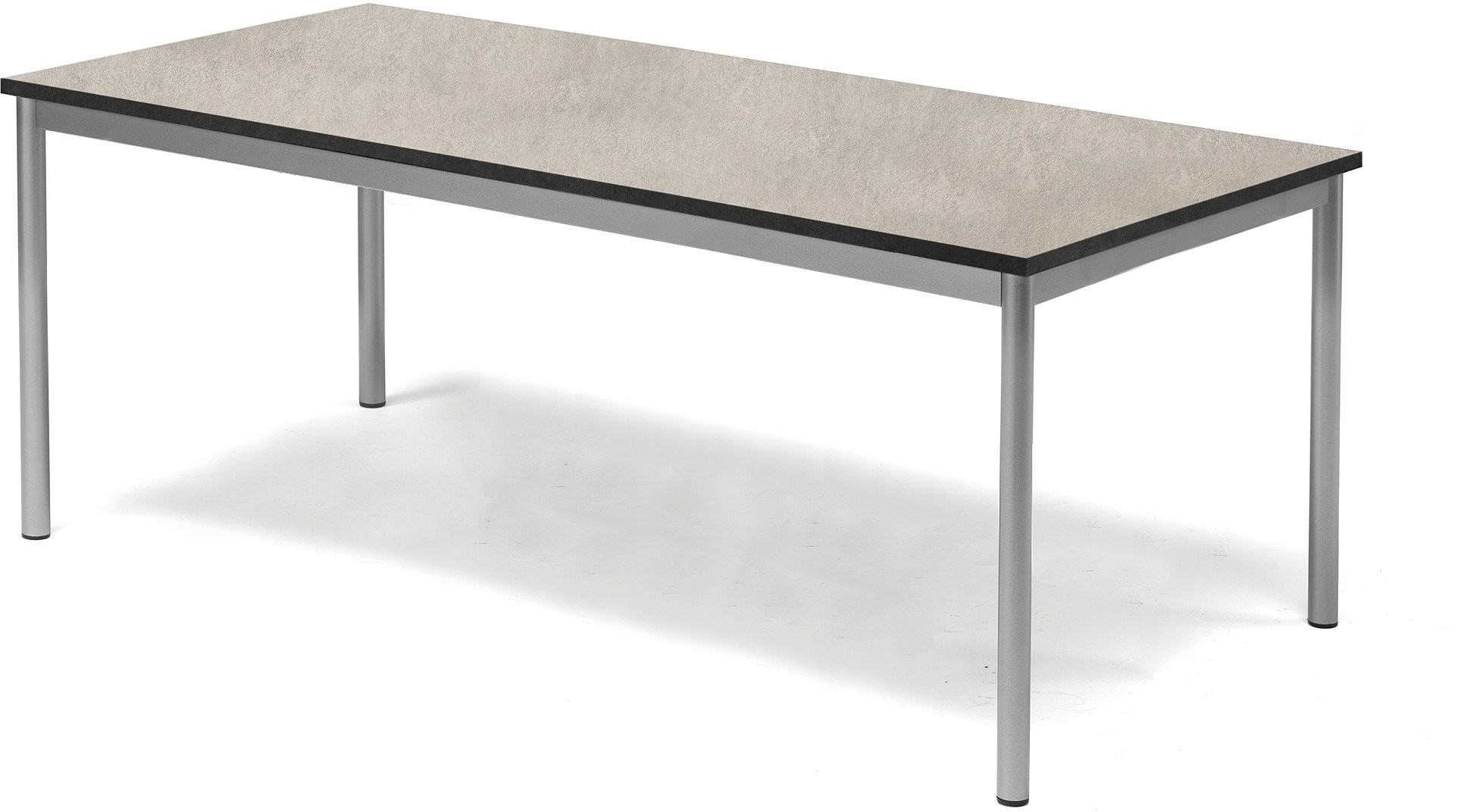 AJ Produkty Table Sonitus 1600x800h.600 mm. Frame black, tabletop grey linoleum, F