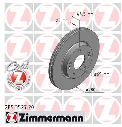 Zimmermann Tarcza hamulcowa 285.3527.20