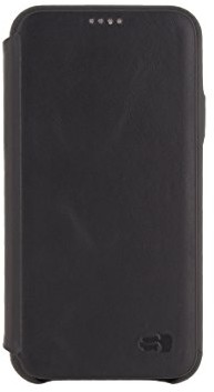 Senza Senza Pure Skinny skórzany broszura do Apple iPhone X - głęboka czerń BKLCS1053